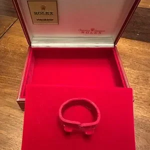 Rolex Ladies Vintage Presidential Box with Tapestry Top.  Perfect Condition! OEM Vintage Rolex President Watch Box 69178 Embroidered  main image 4